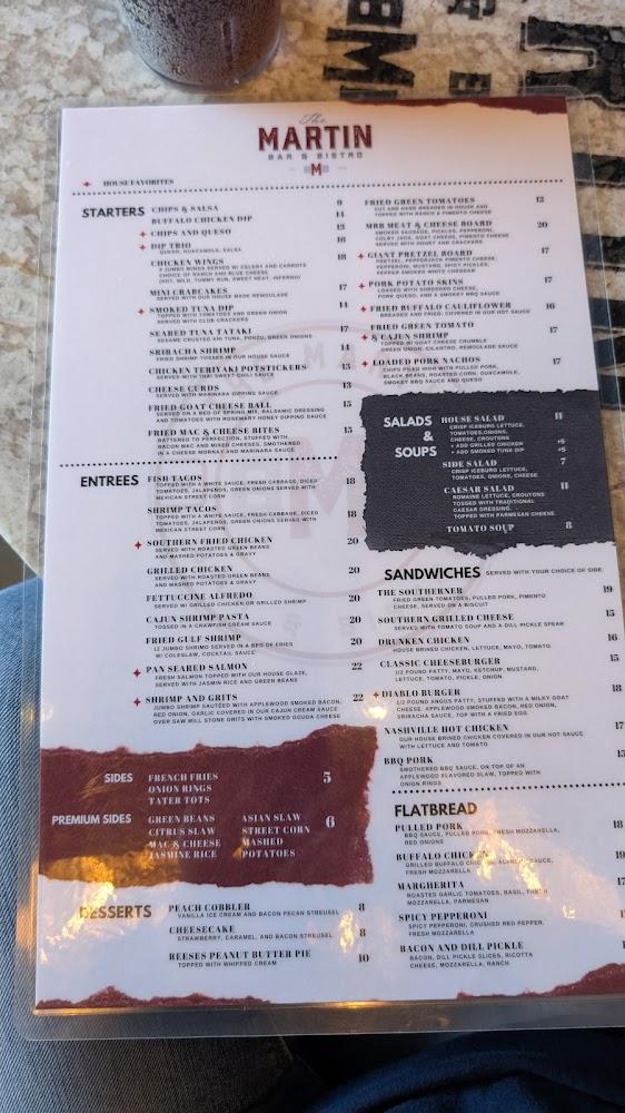 The Martin Bar + Bistro Menu image 4